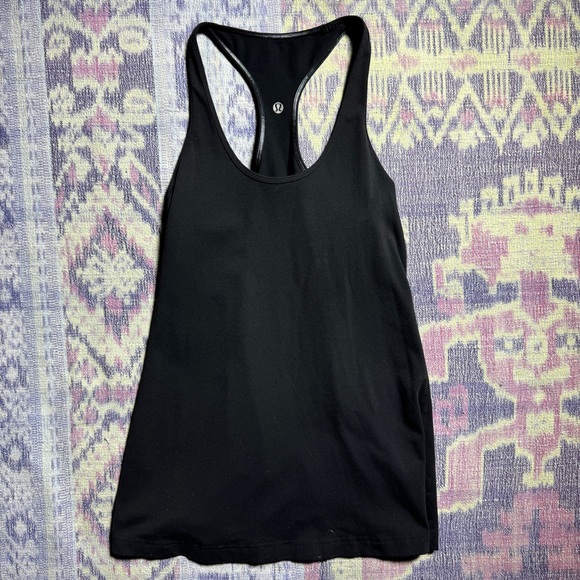 Lululemon Reversible Cool Racerback Tank Top Scoop Neck Sleeveless Stretch Black - Picture 9 of 14